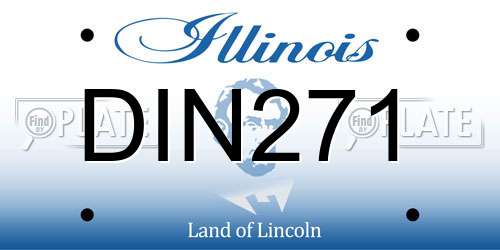 DIN271 Illinois License Plate