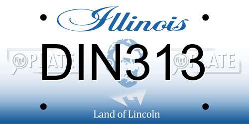DIN313 Illinois License Plate