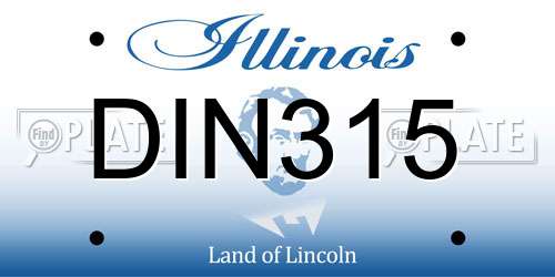 DIN315 Illinois License Plate