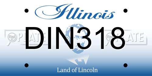 DIN318 Illinois License Plate