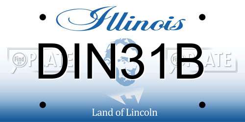 DIN31B Illinois License Plate