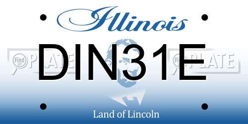 DIN31E Illinois License Plate