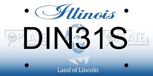 DIN31S Illinois License Plate
