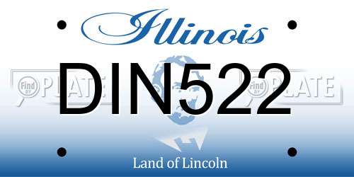 DIN522 Illinois License Plate