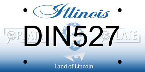 DIN527 Illinois License Plate