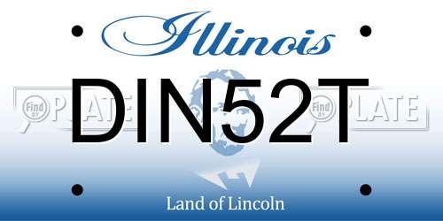 DIN52T Illinois License Plate