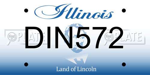DIN572 Illinois License Plate