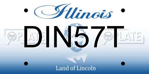 DIN57T Illinois License Plate
