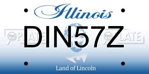 DIN57Z Illinois License Plate