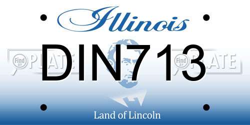 DIN713 Illinois License Plate