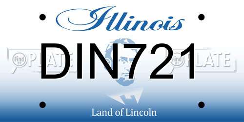 DIN721 Illinois License Plate