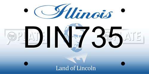 DIN735 Illinois License Plate