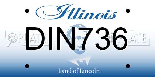 DIN736 Illinois License Plate