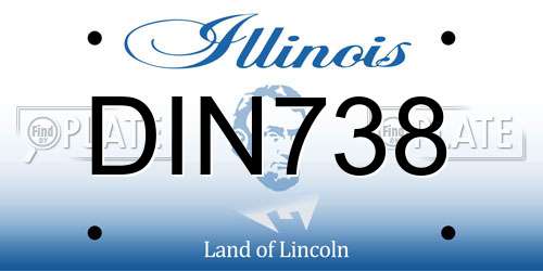 DIN738 Illinois License Plate