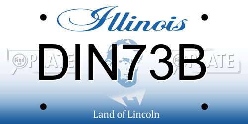 DIN73B Illinois License Plate