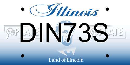 DIN73S Illinois License Plate