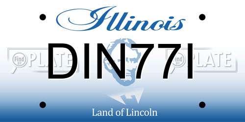 DIN77I Illinois License Plate