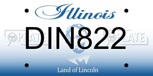 DIN822 Illinois License Plate