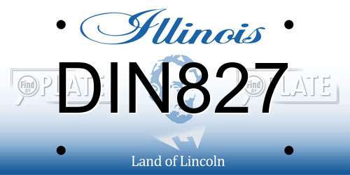 DIN827 Illinois License Plate