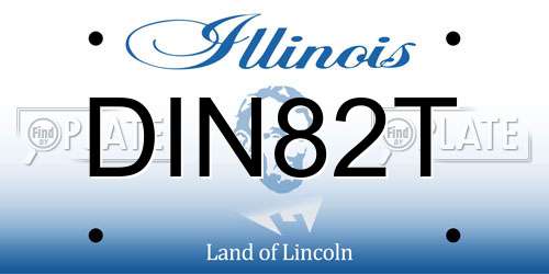 DIN82T Illinois License Plate