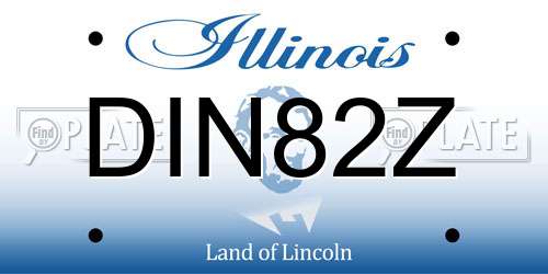 DIN82Z Illinois License Plate