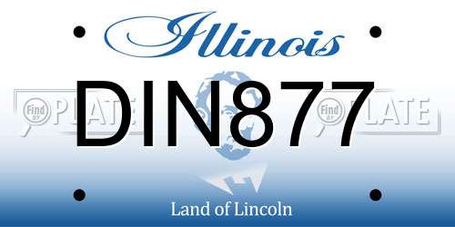 DIN877 Illinois License Plate