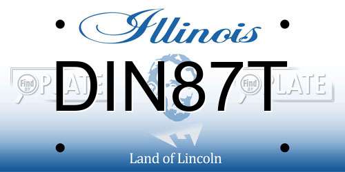 DIN87T Illinois License Plate
