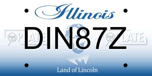 DIN87Z Illinois License Plate