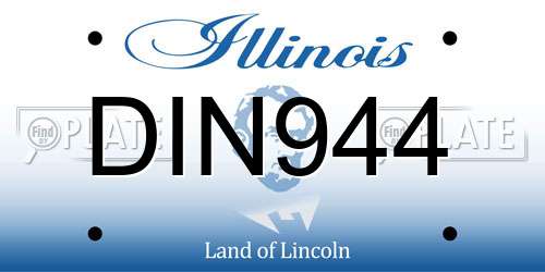 DIN944 Illinois License Plate