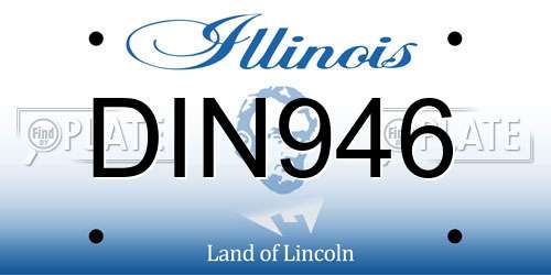 DIN946 Illinois License Plate