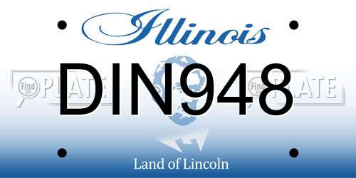 DIN948 Illinois License Plate
