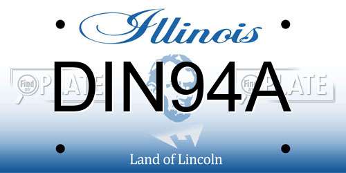 DIN94A Illinois License Plate