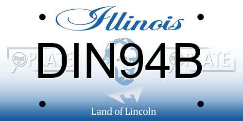 DIN94B Illinois License Plate