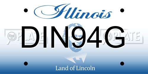 DIN94G Illinois License Plate
