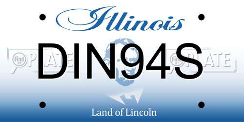 DIN94S Illinois License Plate