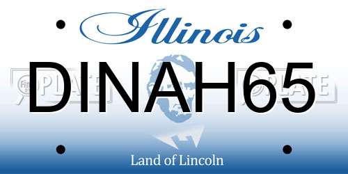 DINAH65 Illinois License Plate