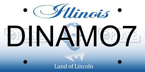 DINAMO7 Illinois License Plate