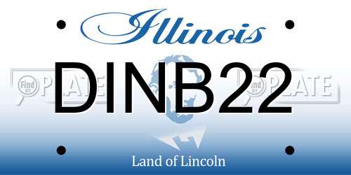 DINB22 Illinois License Plate