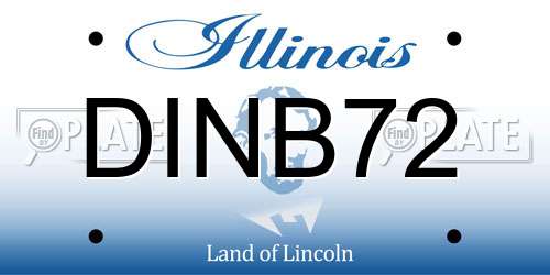 DINB72 Illinois License Plate