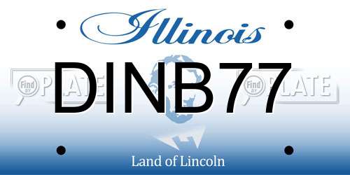 DINB77 Illinois License Plate