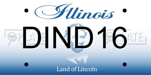 DIND16 Illinois License Plate