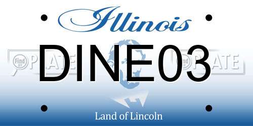 DINE03 Illinois License Plate