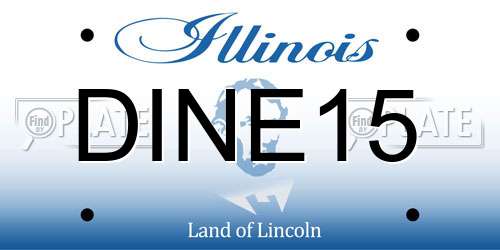 DINE15 Illinois License Plate