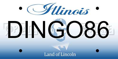 DINGO86 Illinois License Plate