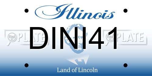 DINI41 Illinois License Plate