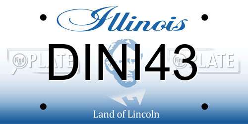 DINI43 Illinois License Plate