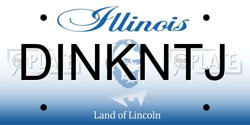 DINKNTJ Illinois License Plate