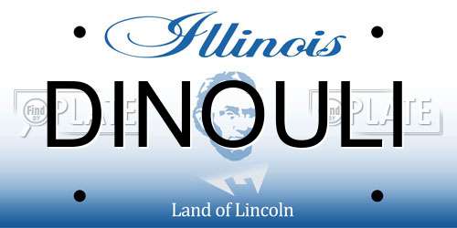 DINOULI Illinois License Plate