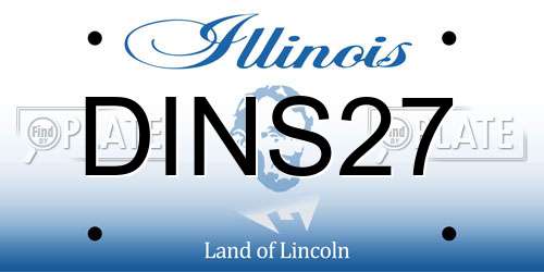DINS27 Illinois License Plate
