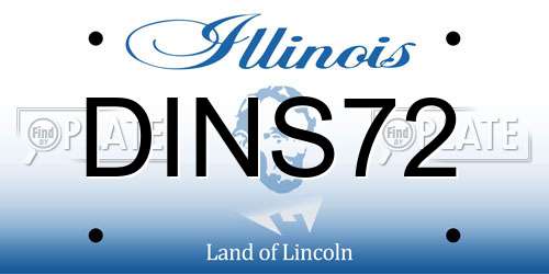 DINS72 Illinois License Plate